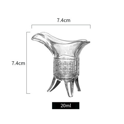 Botella de vino antigua Emperador vidrio de tres patas copa de vino blanco copa de vino traje 2 dos sexo hogar cristal estilo chino Jue Cup