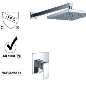 Export to the United States upc into the wall shower Canada cupc certification hidden single function/dual function shower top spray