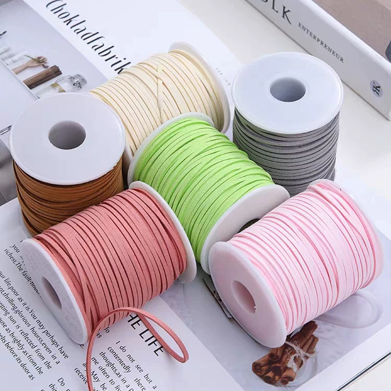 DIY üçün süni dəri şnur, lent və buket bəzəyi