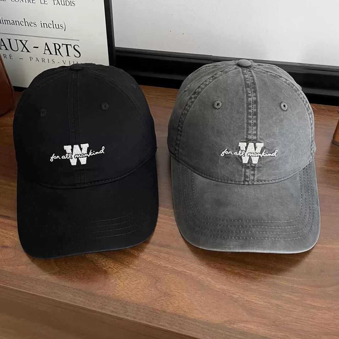 Primavera y verano letras estadounidenses bordadas gorra de béisbol de algodón lavado con agua para mujeres gorra de boca profunda gorra de pato para hombres gorra de moda