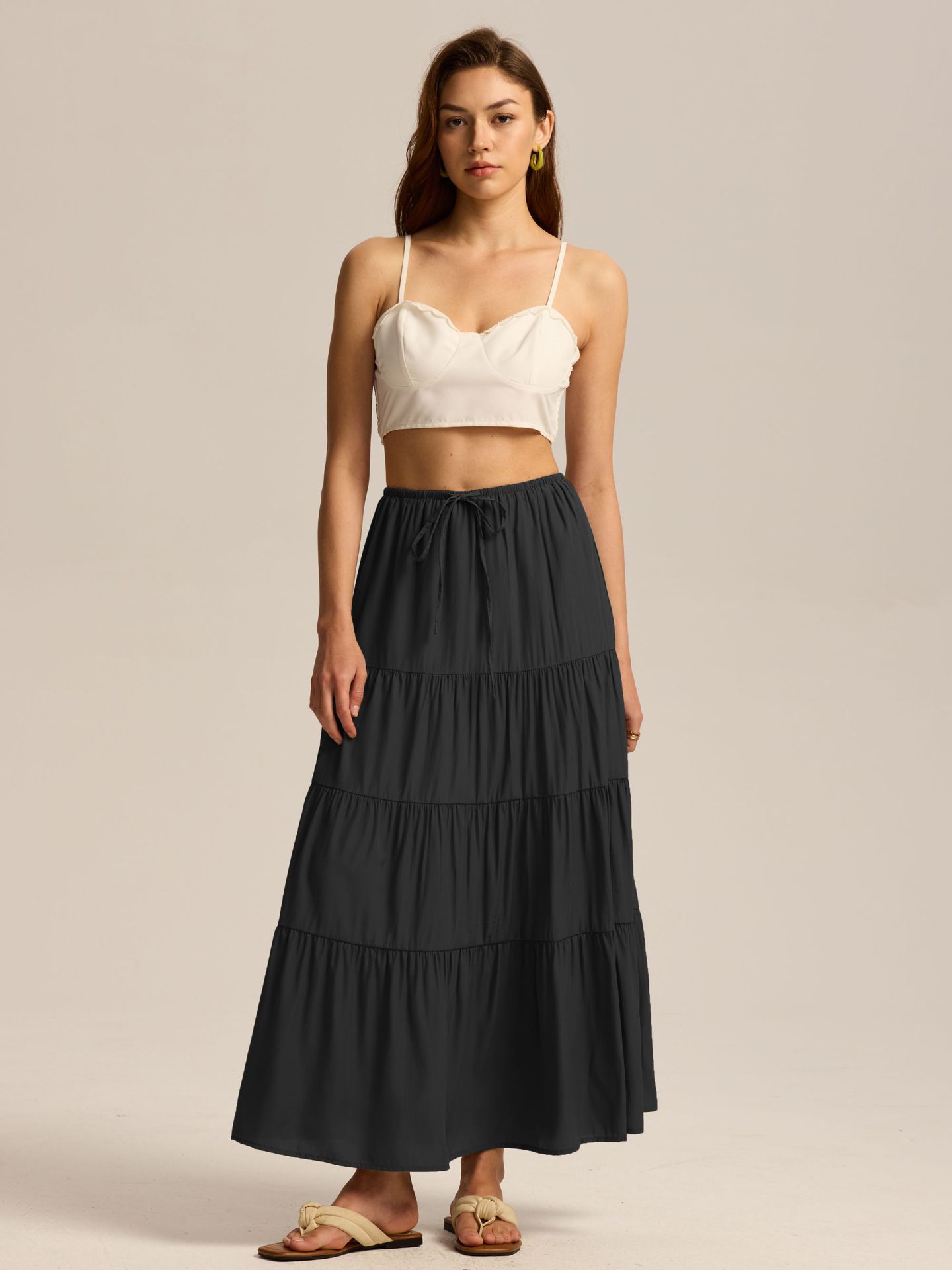 Women's A-Line Skirt Casual Simple Style Solid Color Maxi Long Dress Casual Daily display picture 9