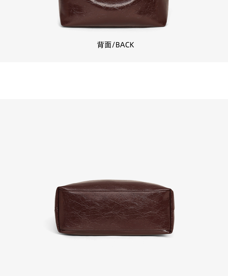 Túi tote nữ cỡ lớn phong cách vintage đi làm — màu cà phê chi tiết 18