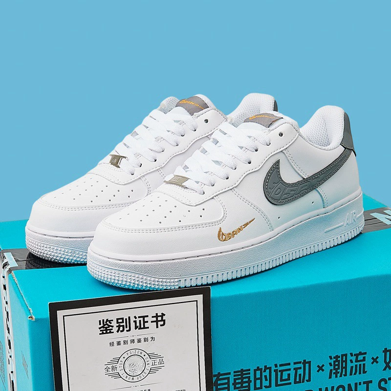 Обувь спортивная низкая для отдыха, белые (Air Jordan, Nike Air Force 1)