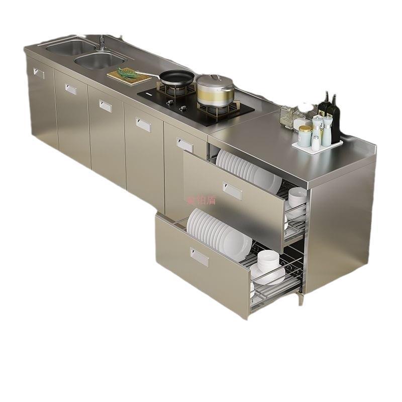 Fábrica directa 304 gabinete de acero inoxidable gabinete de cocina casera gabinete de platos lavar verduras en un simple gabinete de acero inoxidable