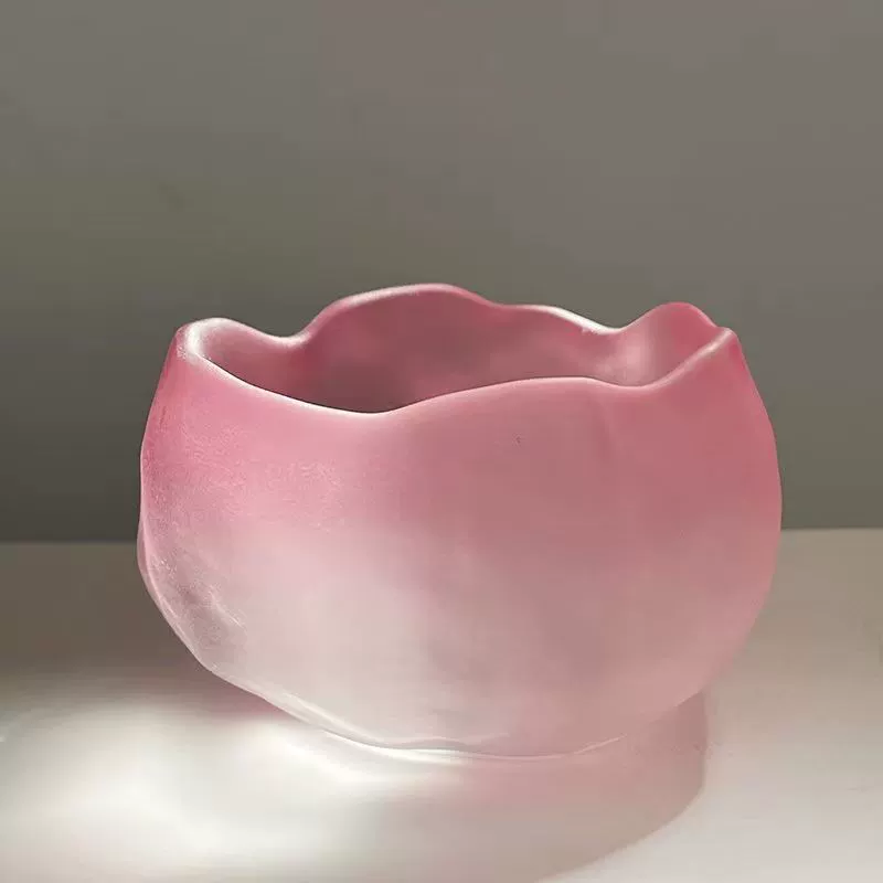 Чайная чашка (матовое стекло) фуксия, 235 г, 9,3×9,3×9,3 см