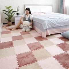 毛絨主臥室地毯全鋪ins風2022年新款拼接兒童爬行地墊房間床邊毯