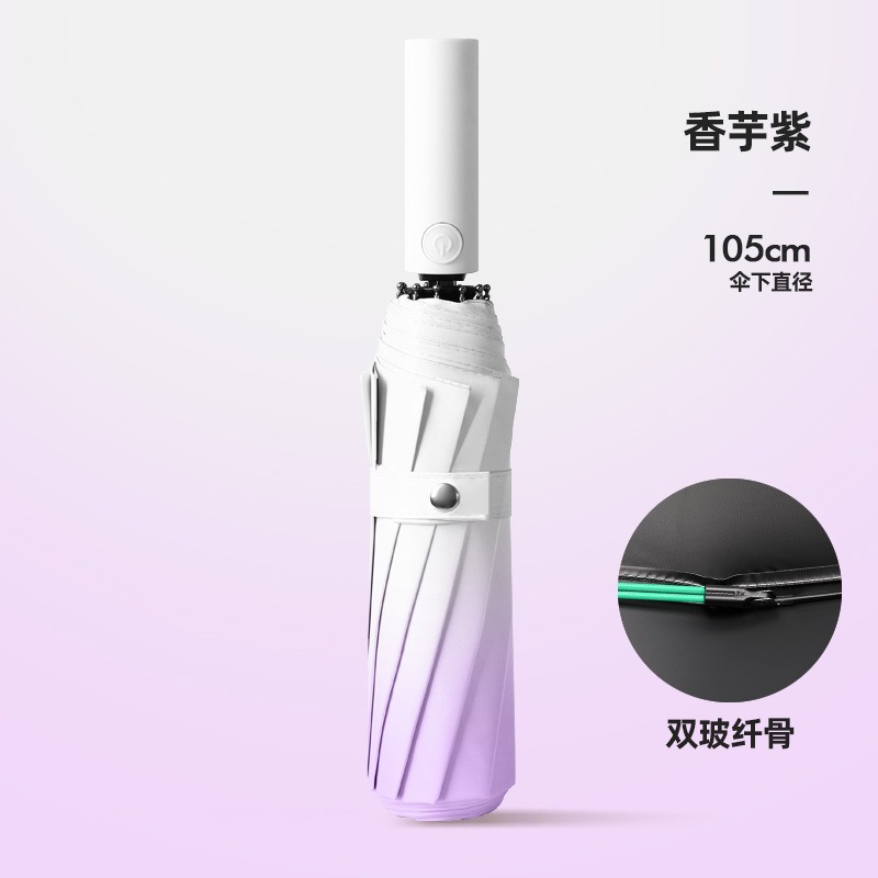 Automatic big umbrella solar-powered, fully automatic, sun protection, UV protection