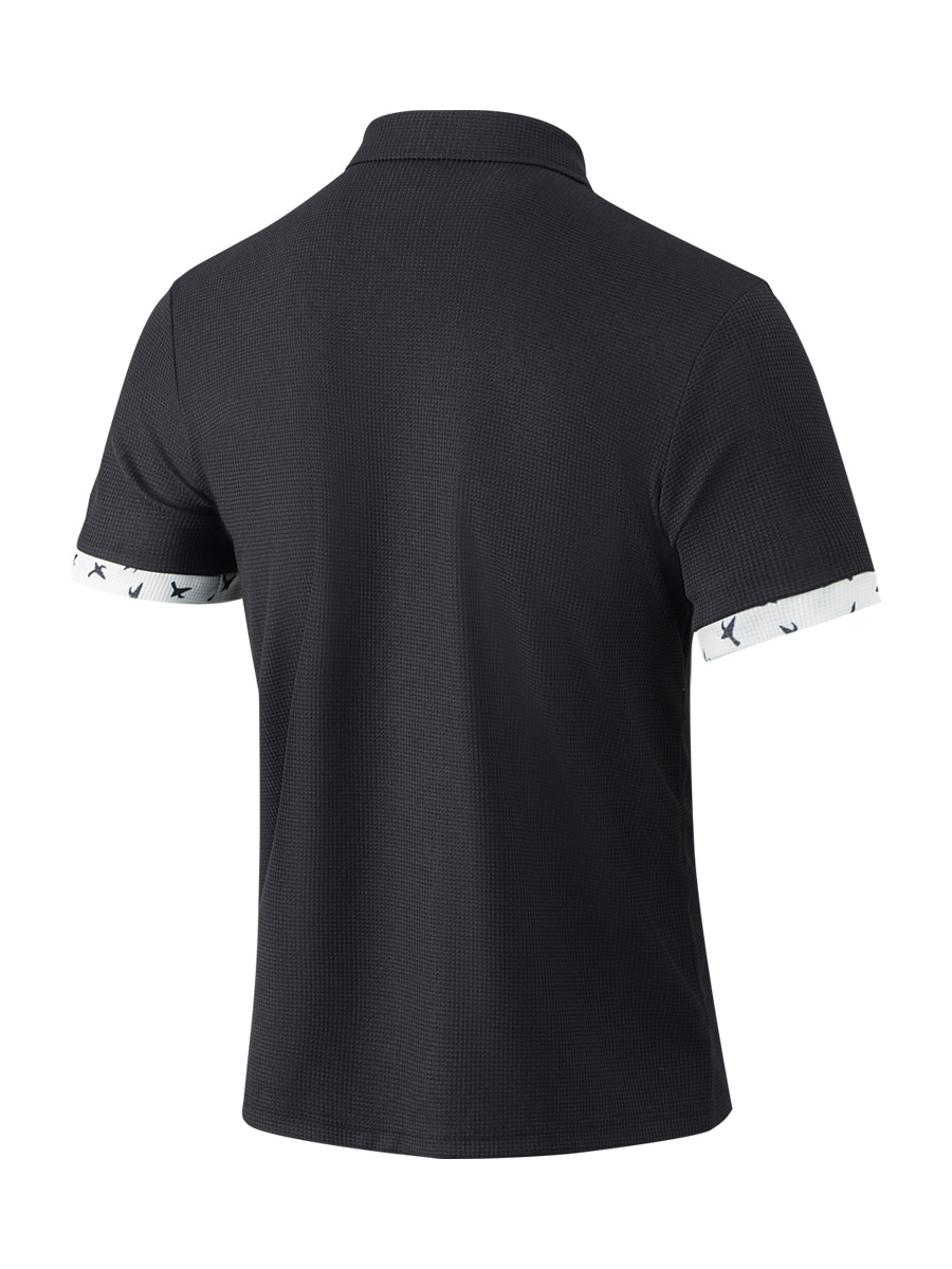 Amerikanisches Herren Strickhemd Mit Kragen Und Druckmuster_voghion.com