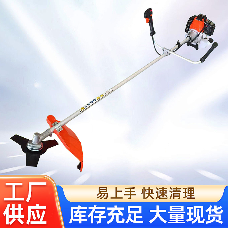 手推式割草机小型侧挂除草机家用汽油背负式微耕机四冲程割草机