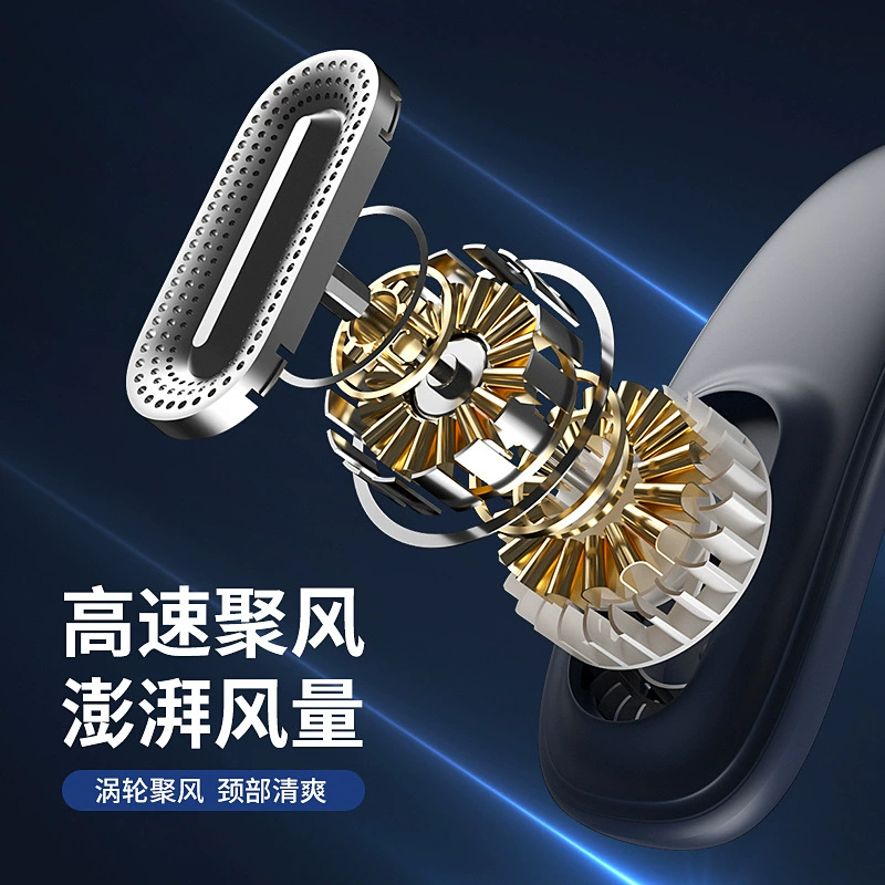 2024 новый Wuji 100-скоростной подвесной шейный вентилятор USB-зарядка, ленивый портативный офис, без лопастей