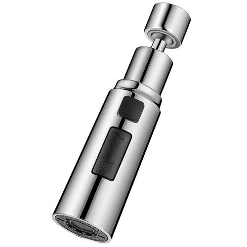 Kitchen pull-out faucet multi-functional scraping and anti-splash nozzle extension extension universal rotating supercharger