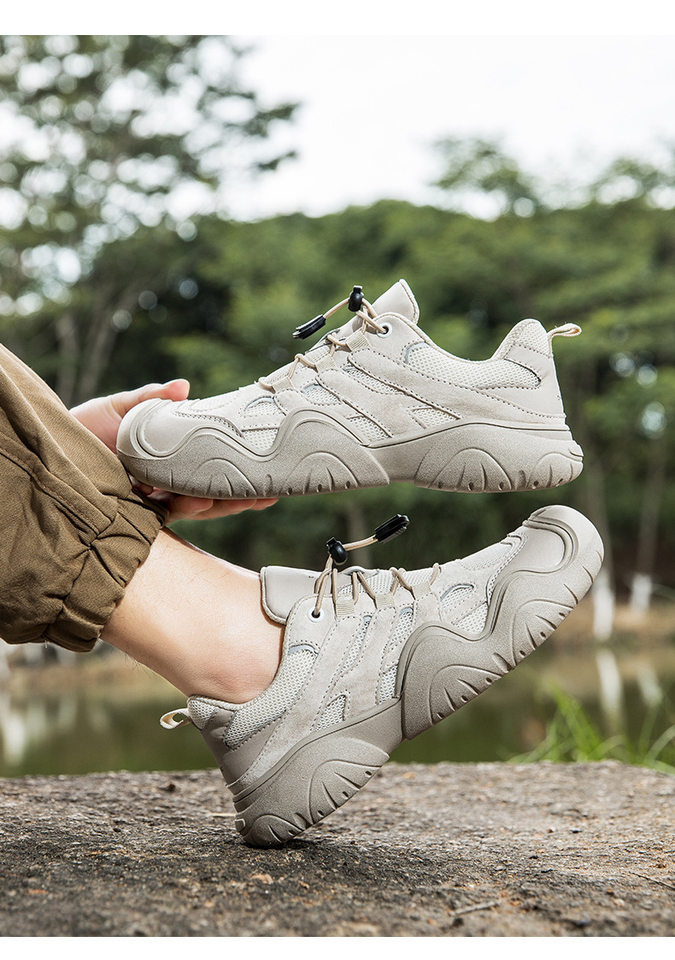 Giày thể thao da thật cổ thấp unisex phong cách ngoài trời — D1833 màu cát, D1833 màu hồng, D1833 màu nâu, D1833 màu xanh lam chi tiết 29
