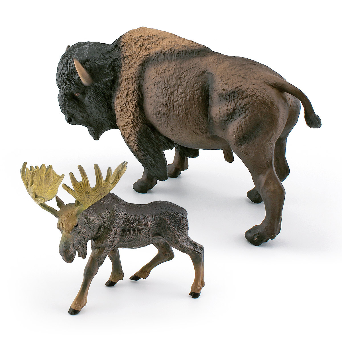 Simulación cognitiva infantil Americana corrida de toros Big Horn ciervos bosque animal modelo decoración hecha a mano decoración de escritorio Amazon