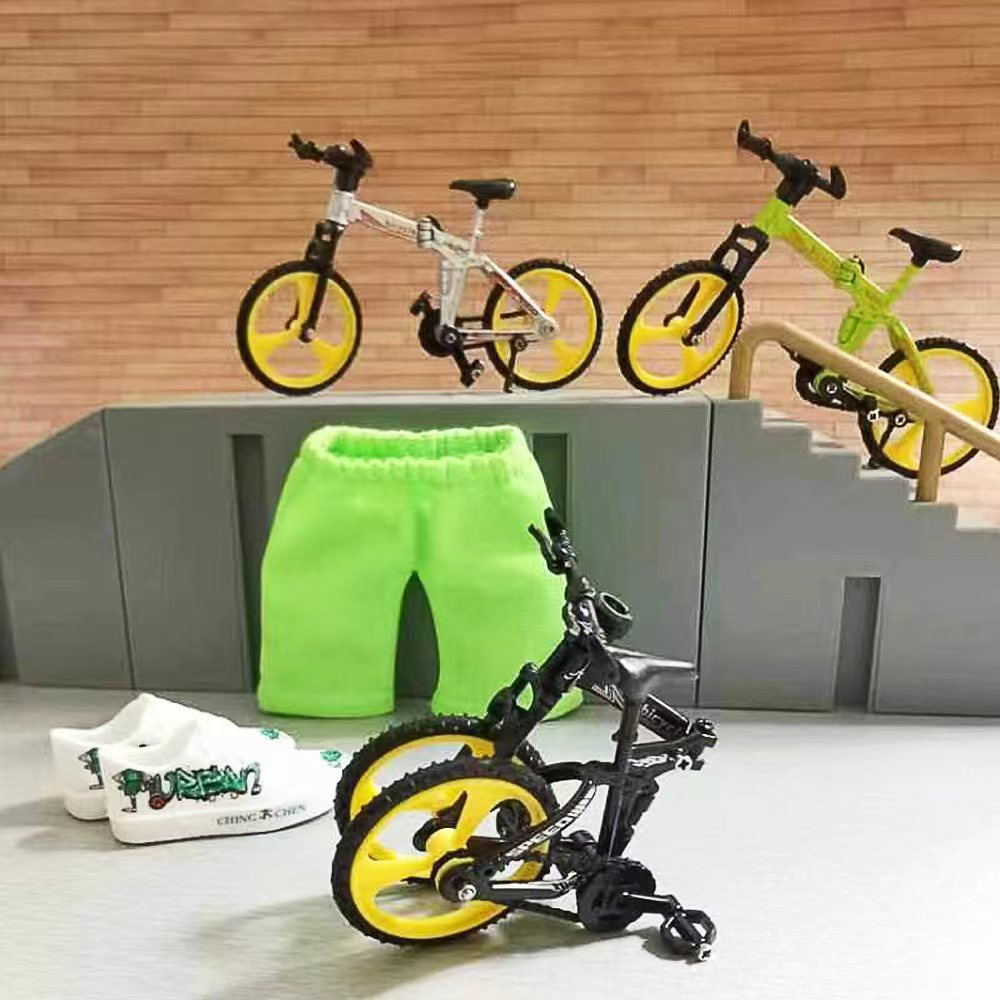 跨境合金折叠自行车模型玩具迷你手指单车指尖滑板车生产厂家