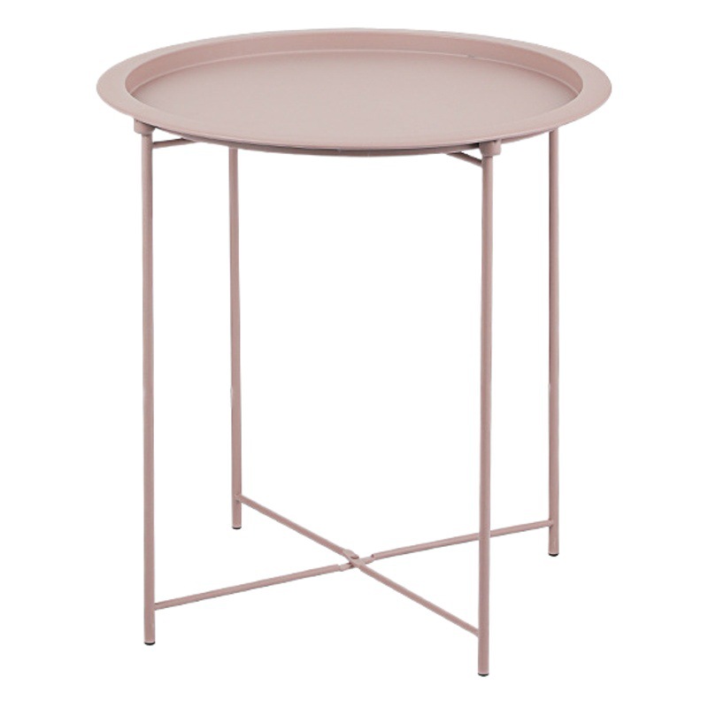 Nordic pequeña mesa de café delgada pierna mesa de esquina de hierro moderno minimalista sala de estar dormitorio pequeña mesa redonda Mesa bandeja