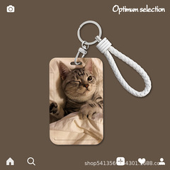 Card holder student meal card ins document protective cover campus card cute transparent couple lanyard creative personality