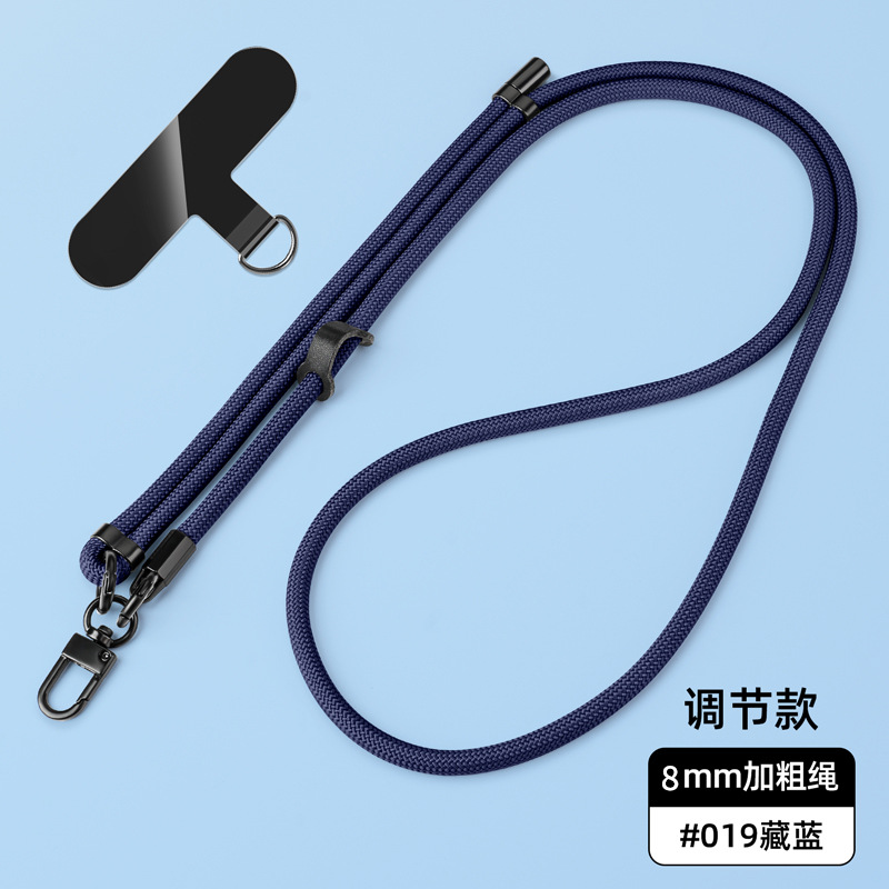Cordón para teléfono móvil de 8mm, cuello colgante, mensajero, muñeca, eslinga de nailon resistente, cuerda anti-pérdida, longitud ajustable, espalda