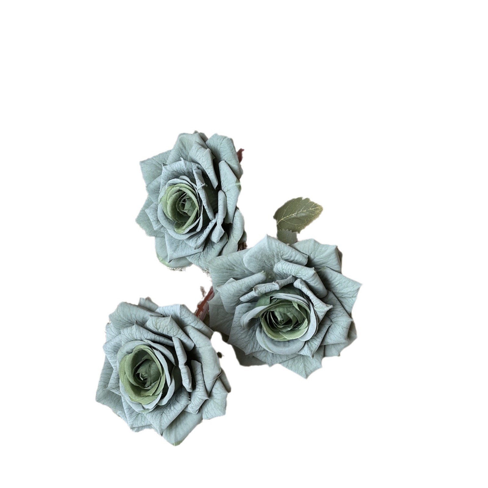 3 cabezas Mocha cariño cabochillo Rosa flor artificial decoración de la sala de estar decoración floral arreglo de flores boda