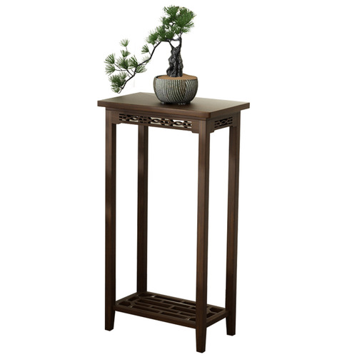 Modern Chinese style flower stand for living room, indoor floor-standing flower pot stand, antique-style flower table for balcony, decorative shelf