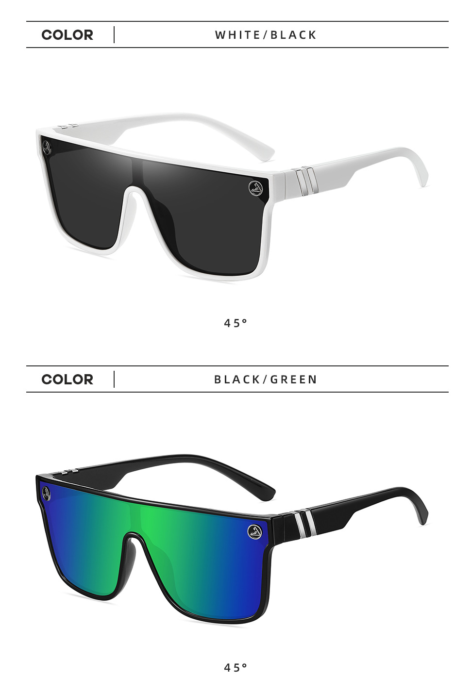 Retro Streetwear Geometric Tac Square Full Frame Men's Sunglasses display picture 1