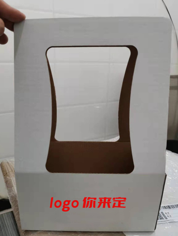 コーヒーボックス使い捨て手提げカップホルダー卸売ミルクティーデザート手提げダブルカップトレーテイクアウトパッケージ提箱印ロゴ|undefined