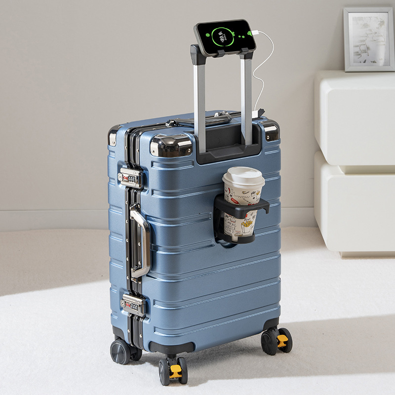 New men's and women's 24-inch scratch-resistant luggage case student 20-inch large-capacity password leather case mute universal wheel trolley case New men's and women's 24-inch scratch-resistant luggage case student 20-inch large-capacity password leather case mute universal wheel trolley case