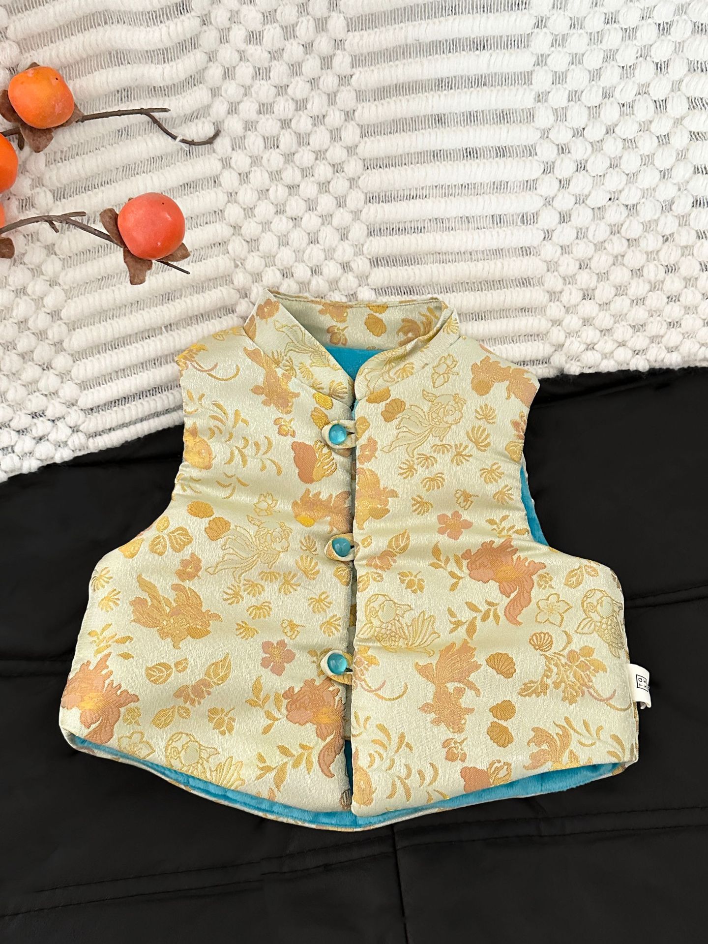 Chaleco de niños chino 2025 primavera, otoño, invierno nuevo estilo bebé niño estilo nacional retro Jacquard chaleco de hombro vestido chino