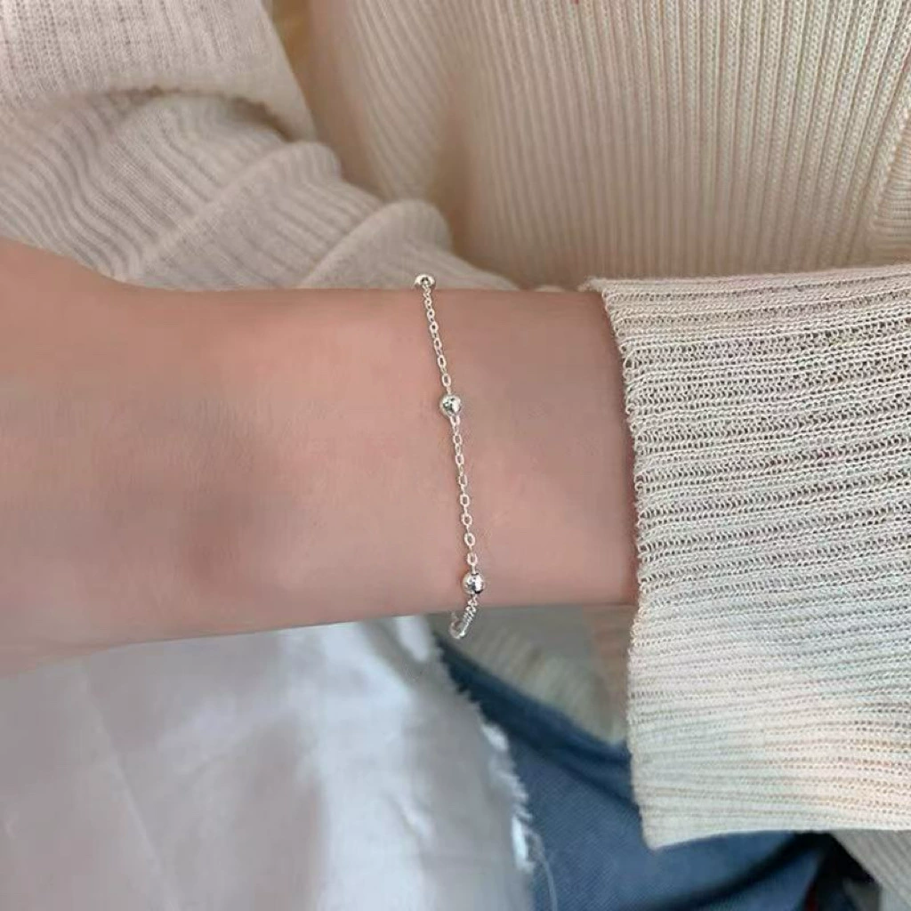 Round Zircon Bracelet Beads, 925 Silver Sample, Simple Elegant Charm (Multiple Codes)