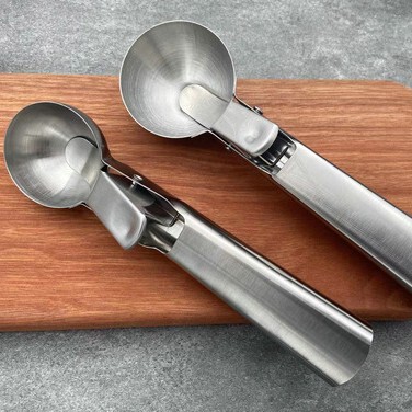 Stainless Steel Ice Cream Scoop Creative Kitchen Spoon Household Fruit Scoop Ice Cream Ball Maker Manufacturer Wholesale in Stock
