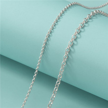 S925纯银珍珠链O字链项链材料配件DIY手工串珠水晶手链链尾延长链