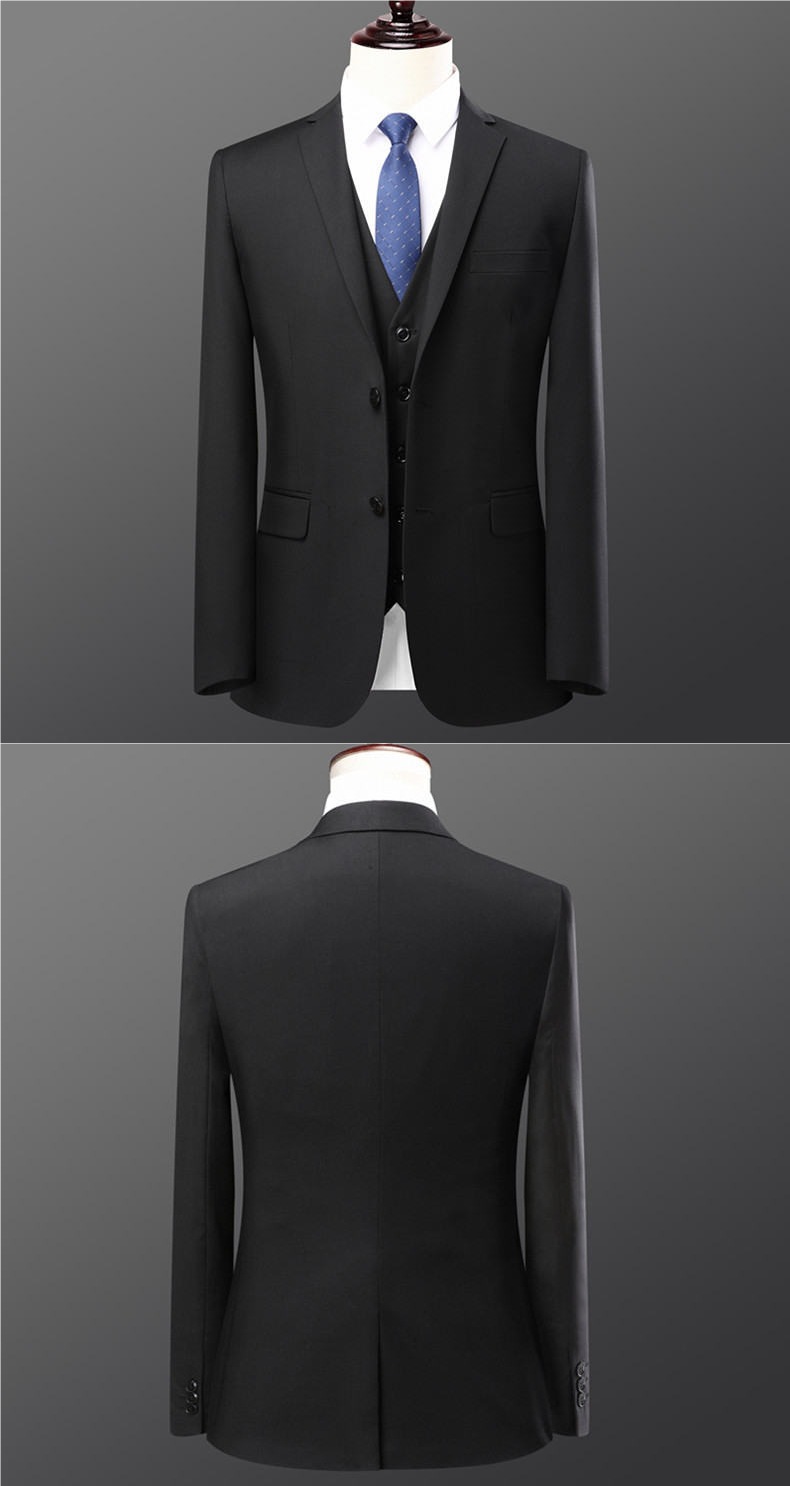 Suit Business Men's Two-piece Suit Suit Professional Dress Suit Groom Best Man Dress Outside_voghion.com