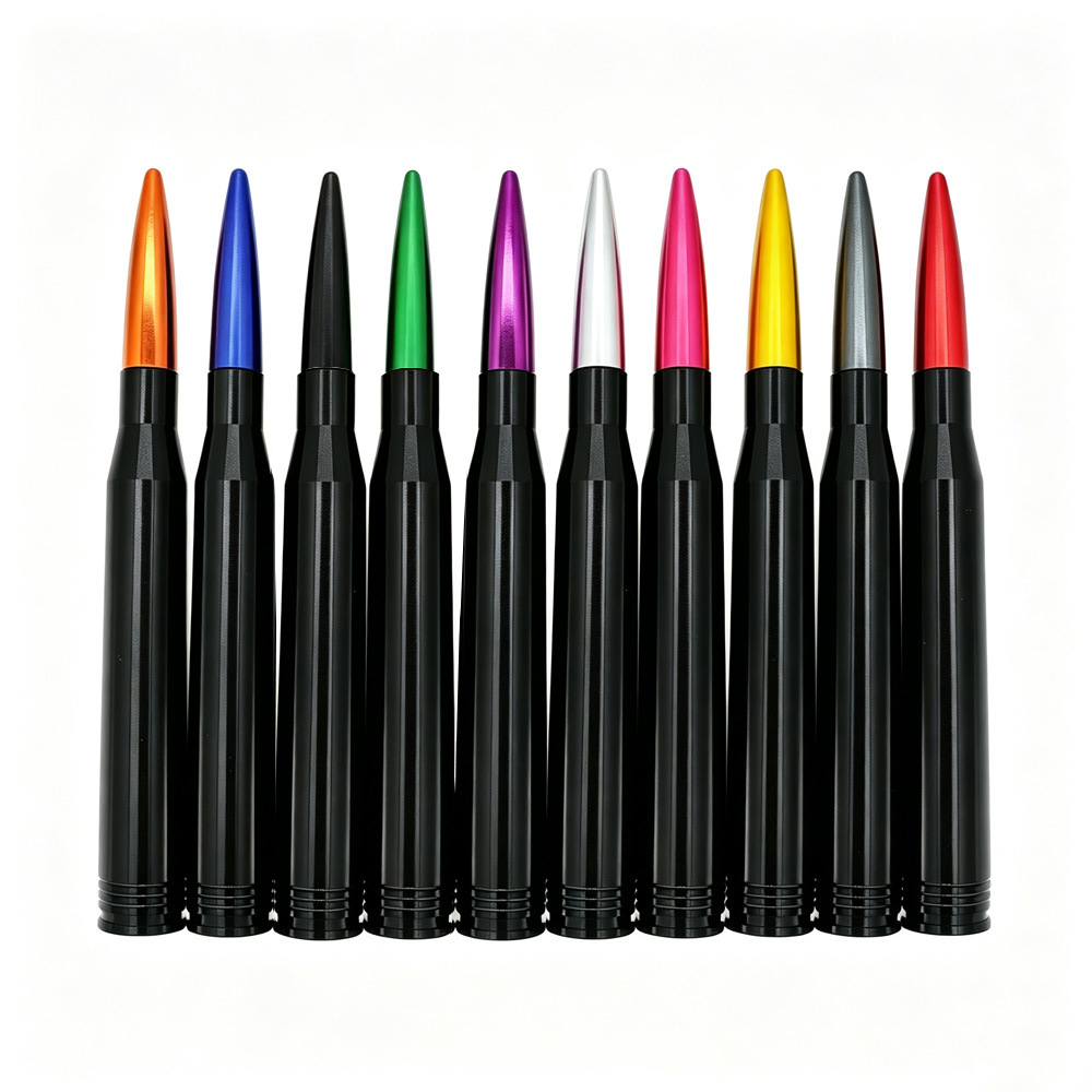 Universal car modification antenna parts, personalized decorative bullet-head antenna for car modification