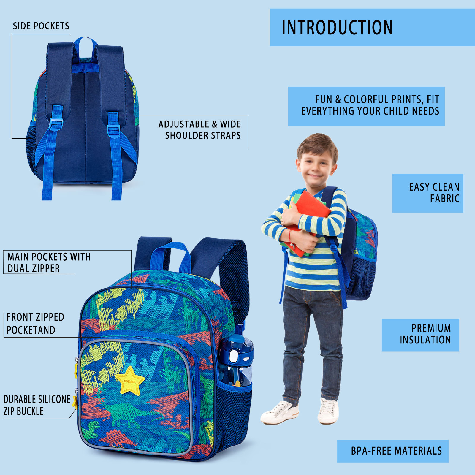 跨境恐龙迷彩儿童背包小学生双肩书包男三四件套School Backpack-阿里巴巴