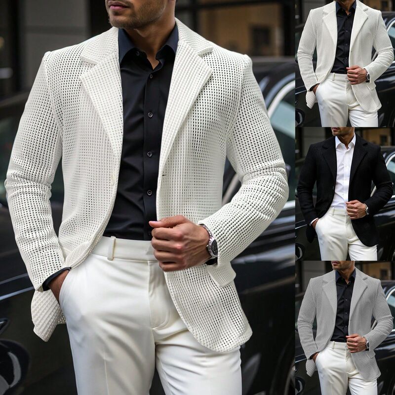 2026 Foreign Trade European and American Cross-Border Men's White Suit Casual Banquet Party Men's Suit Jacket 250308 2026 Foreign Trade European and American Cross-Border Men's White Suit Casual Banquet Party Men's Suit Jacket 250308