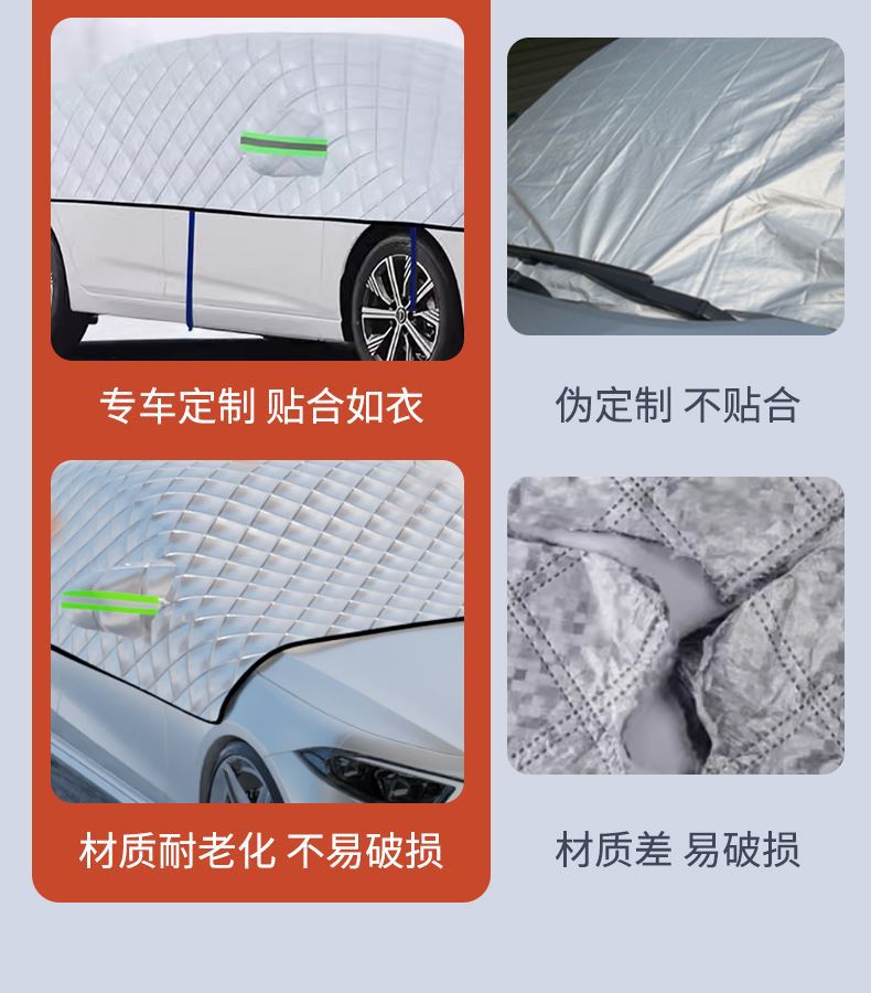 Car Snow Cover Front Windshield Anti-Freeze Half Cover Car Cover Anti-Frost Windshield Cover Cloth Winter Snow-Proof Thickeneded Winter