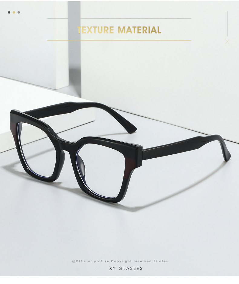 50g Weight Full Frame Glasses Structure Glasses Classification Ac Lens Material Square Glasses Style Casual, Holiday Occasion Solid Color Pattern All Seasons Season Unisex Gender Hip-Hop, Punk Style Hip-Hop Punk Solid Color Ac Square Full Frame Optical Glasses 1