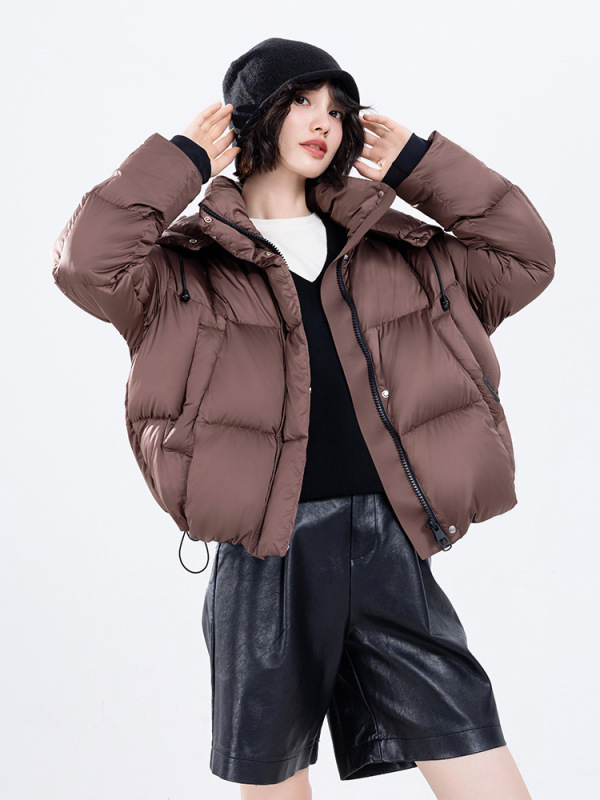 2025年冬季新款时尚百搭高级感面包服加厚保暖羽绒服女短款90鸭绒|undefined