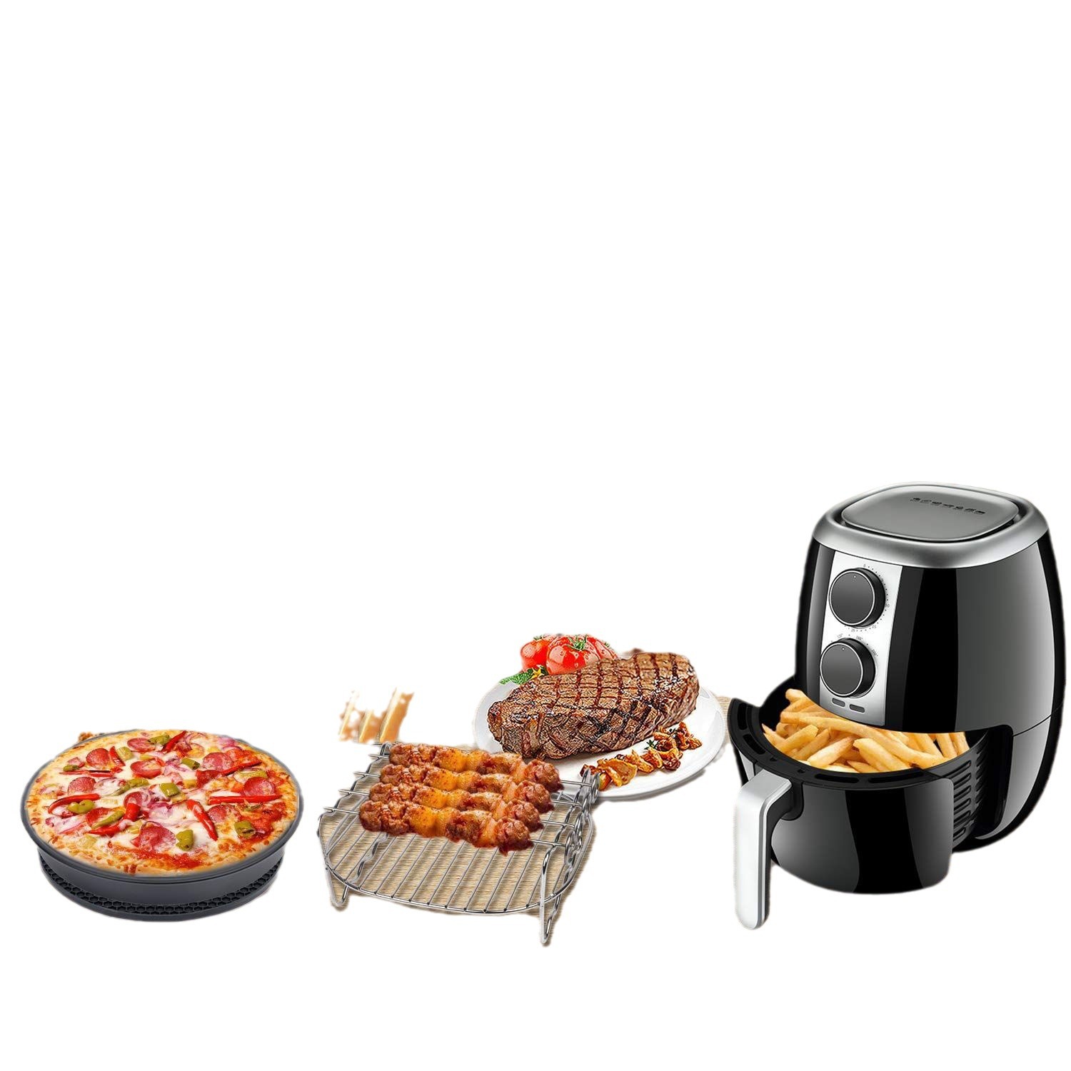 Accesorios de freidora de aire 10 piezas de molde de pastel herramientas para hornear horno pizza bandeja para hornear parrilla transfronteriza Amazon
