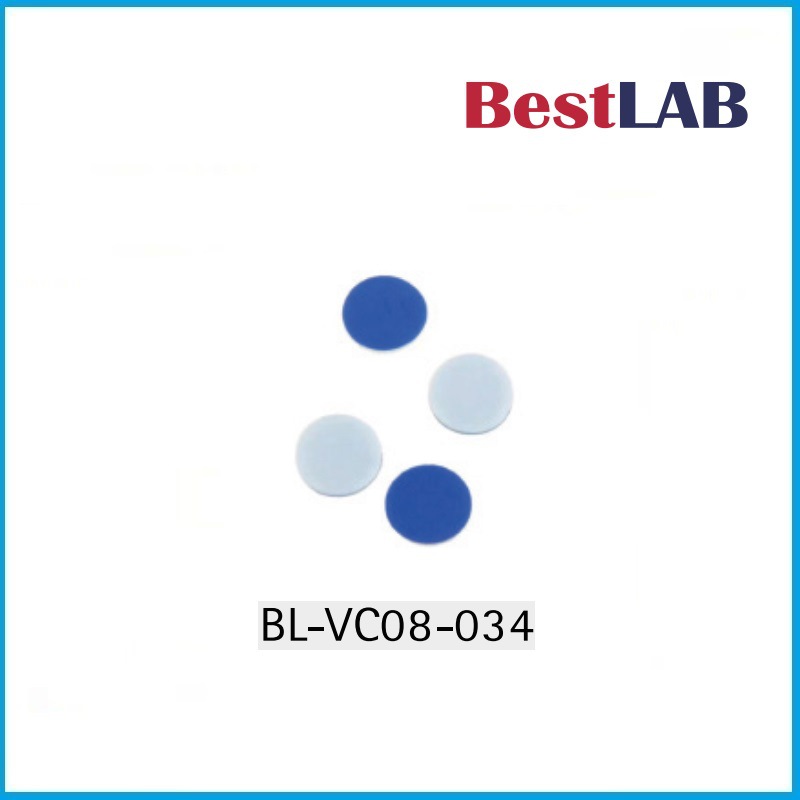 8mm 样品瓶盖垫片 蓝色PTFE/白色硅胶 BL-VC08-034 Bestlab品牌