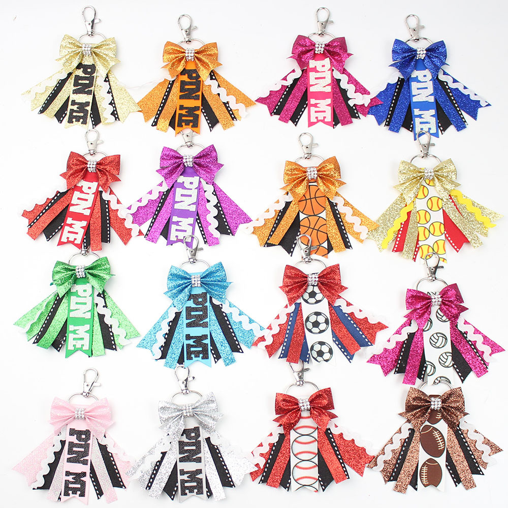 Cheerleading Keychain Baseball Football Basketball Rugby Volleyball Letter Keychain Bag Pendant High-End