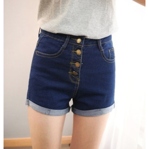 Women Summer High Waist Girls Short Pants Dem Jean