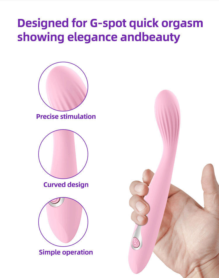 Guerlain Vibrating Wand, Silicone Clitoral Vibrator, Pink Small Massager — detail image 9