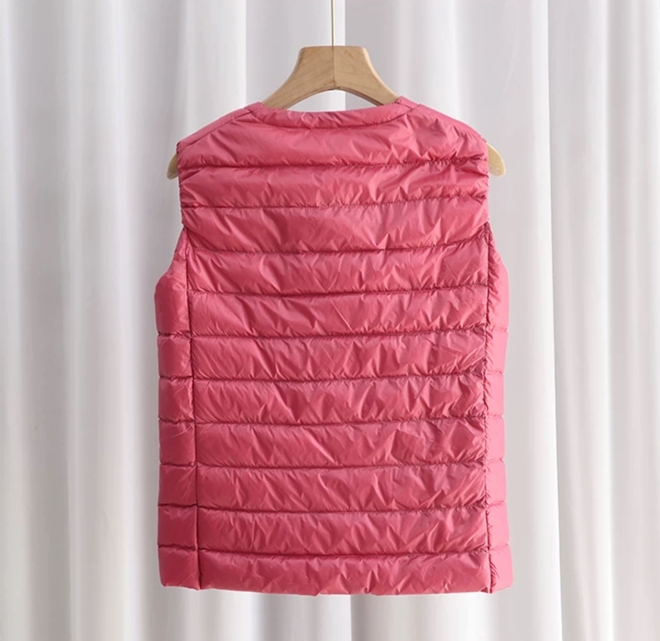 圆领拉链马甲2402