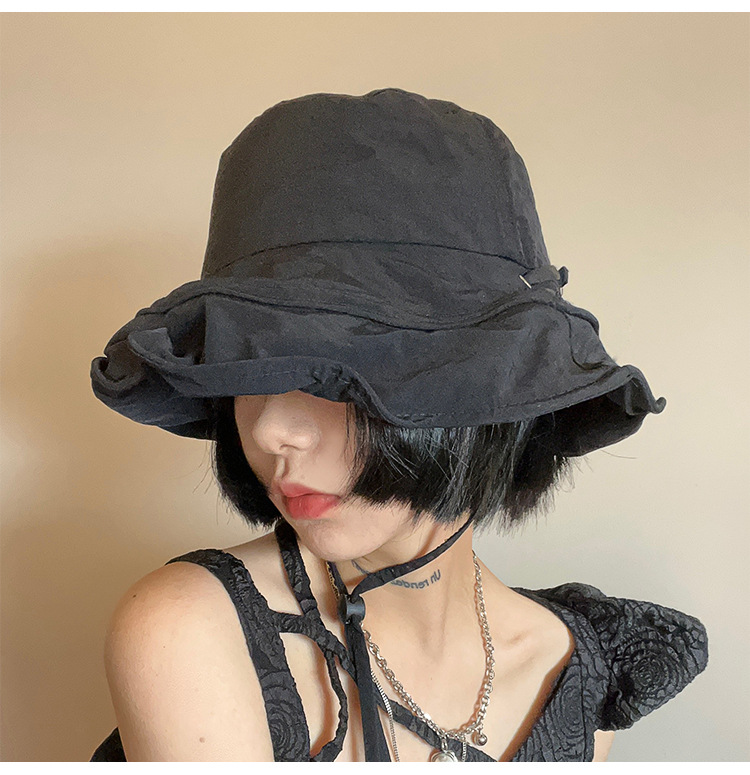 Pink Wide Brim Fishing Cap Women Summer Outing Versatile Show Small Face Ultra Thin Breathable Sunshade Sunscreen Hat Men 