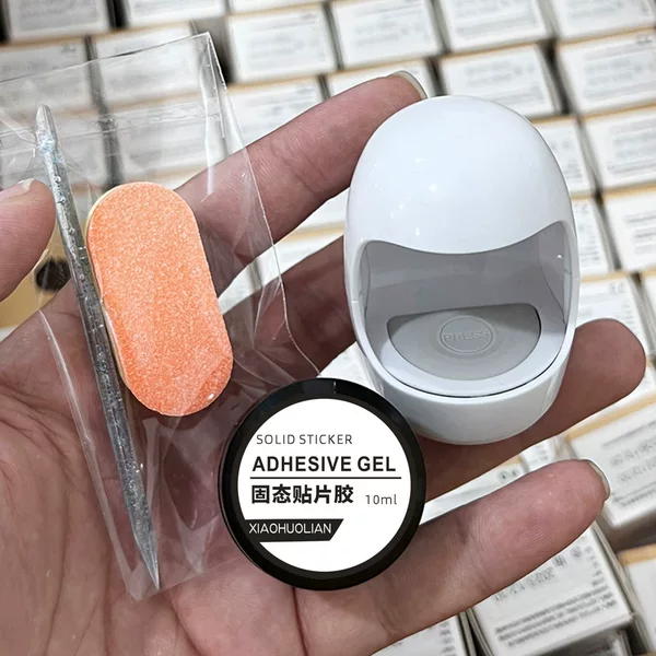 Special Solid Patch Glue for Wearing Nails, Baking Lamp Set, Bare Can Solid Glue Tool Kit, Four-Piece Set, Five-Piece Set