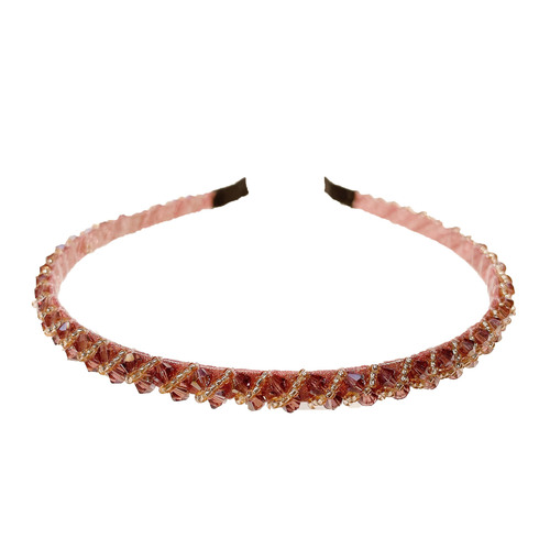 Korean style crystal headband, rhinestone summer simple color steel ring thin edge headband pressed hair headband hair hole hair bundle