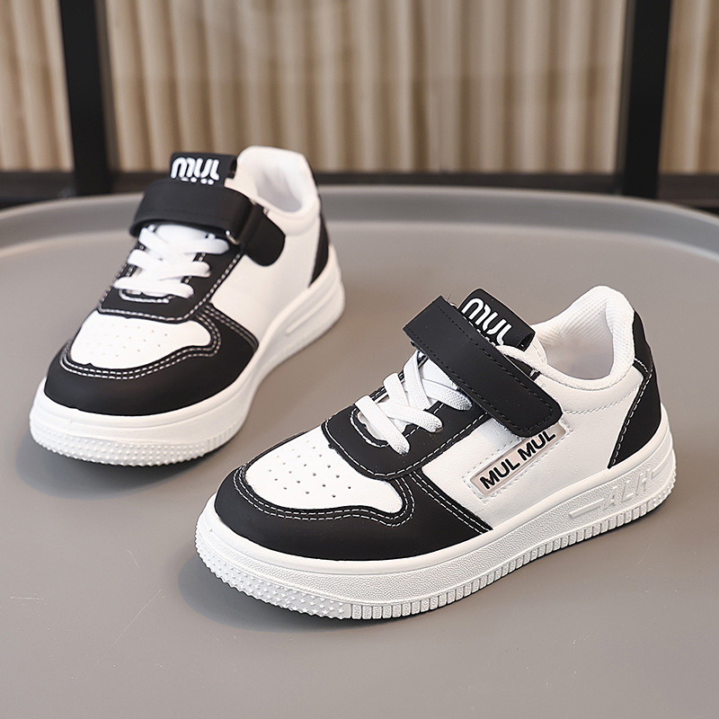 Zapatos blancos para niños, zapatos deportivos para niños y niñas, zapatillas de deporte de cuatro estaciones, zapatos antideslizantes de suela suave para niños grandes de primavera y otoño