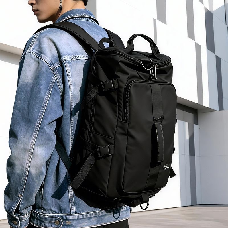 Men's backpack, suitable for outdoor cycling, multi-functional for travel, business trips, tourism, and fitness; large-capacity sports and hiking backpack