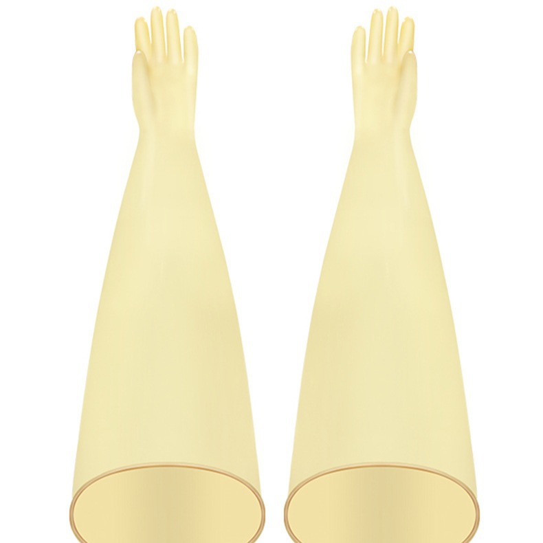 加长防化乳胶干箱手套隔离箱真空箱法兰长袖厂核酸检测防水防油