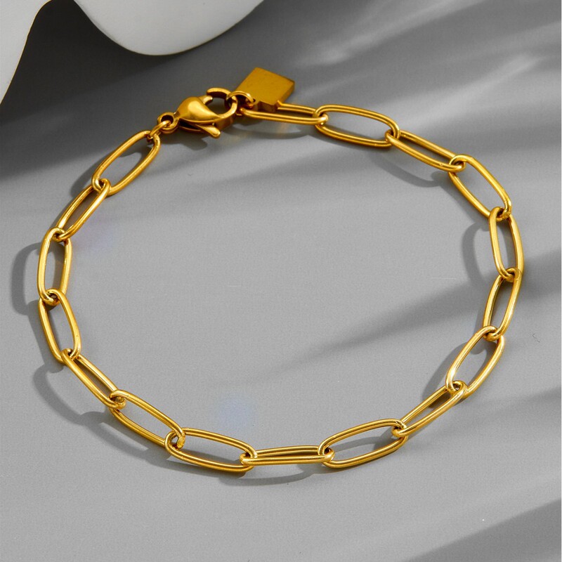 Tianmi Stainless Steel Cross Chain Bracelet Simple European and American Fashion Joker Foreign Trade Basic Bracelet Stainless Steel Bracelet